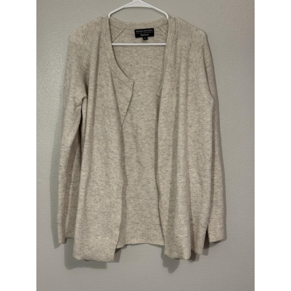 Banana Republic Filpucci Open Wool Blend Cardigan M Workwear Classic Minimalist